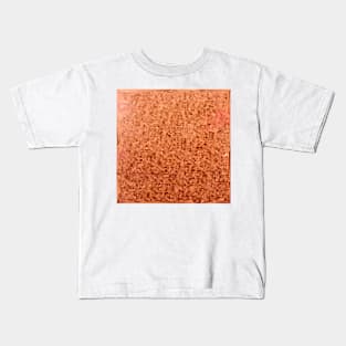 Coral Orange Abstract Low Polygon Background Kids T-Shirt